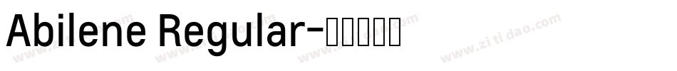 Abilene Regular字体转换